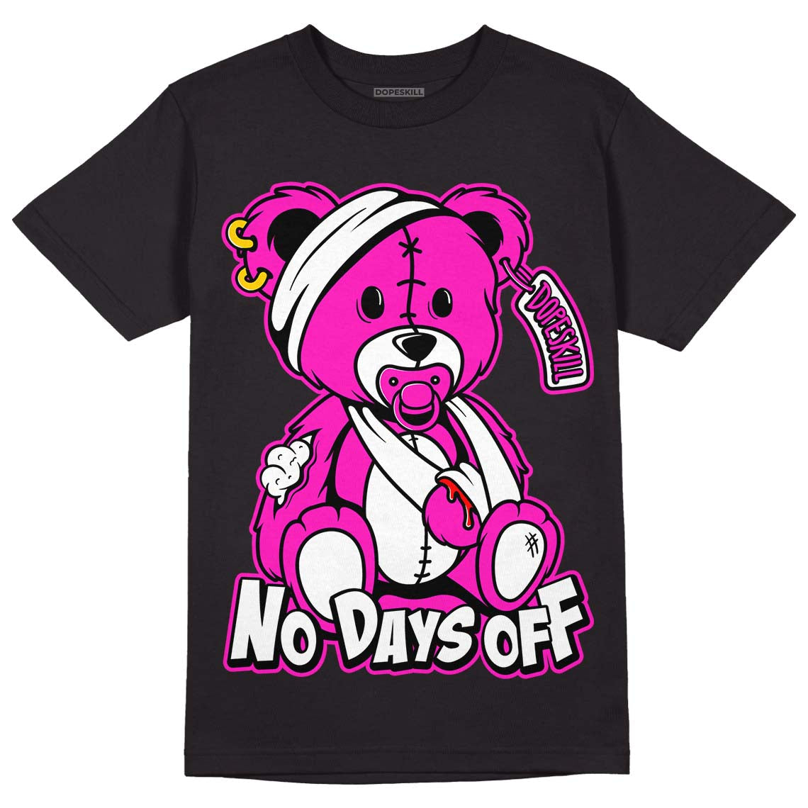 Dunk Low Active Fuchsia DopeSkill T-Shirt Hurt Bear Graphic