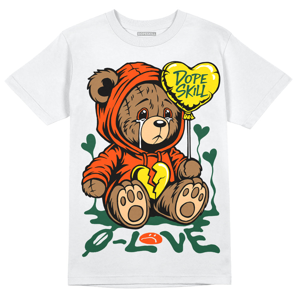 Dunk Team Dark Green Orange DopeSkill T-Shirt Broken Bear Graphic