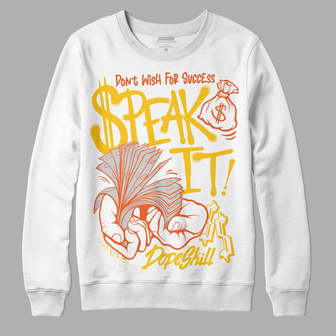 Yellow Collection DopeSkill Sweatshirt Speak It Graphic
