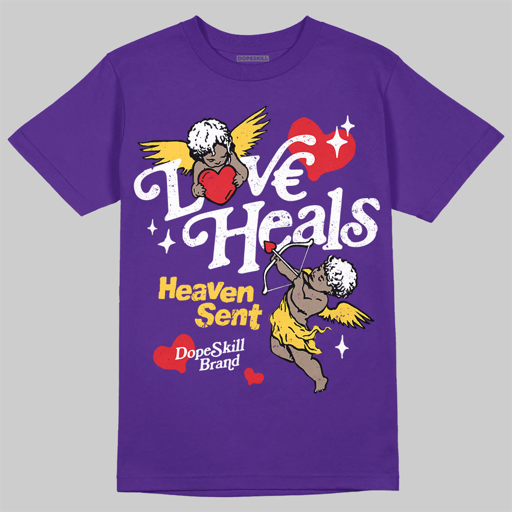 Field Purple 12s DopeSkill T-Shirt New Love Heals Graphic