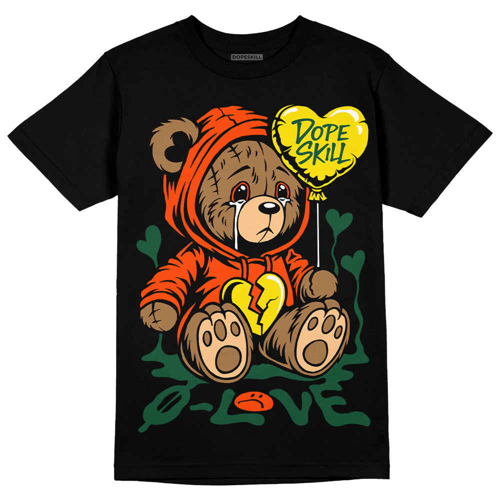 Dunk Team Dark Green Orange DopeSkill T-Shirt Broken Bear Graphic