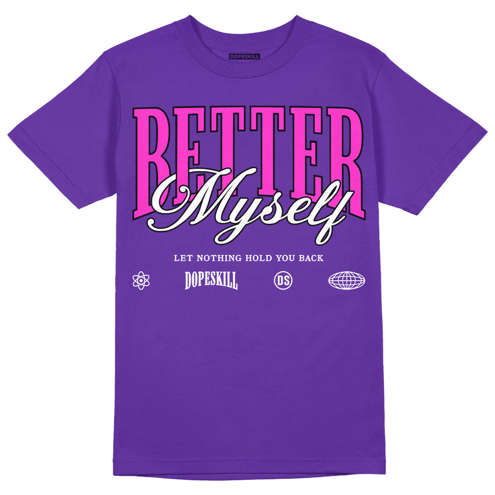 PURPLE Collection DopeSkill Purple T-shirt Better Myself Graphic