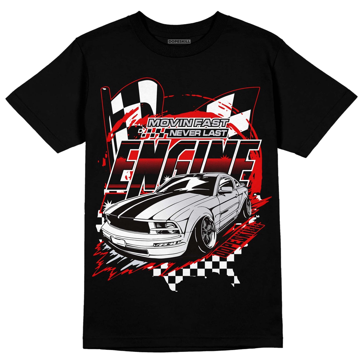 Red Cement 4S DopeSkill T-Shirt ENGINE Tshirt Graphic