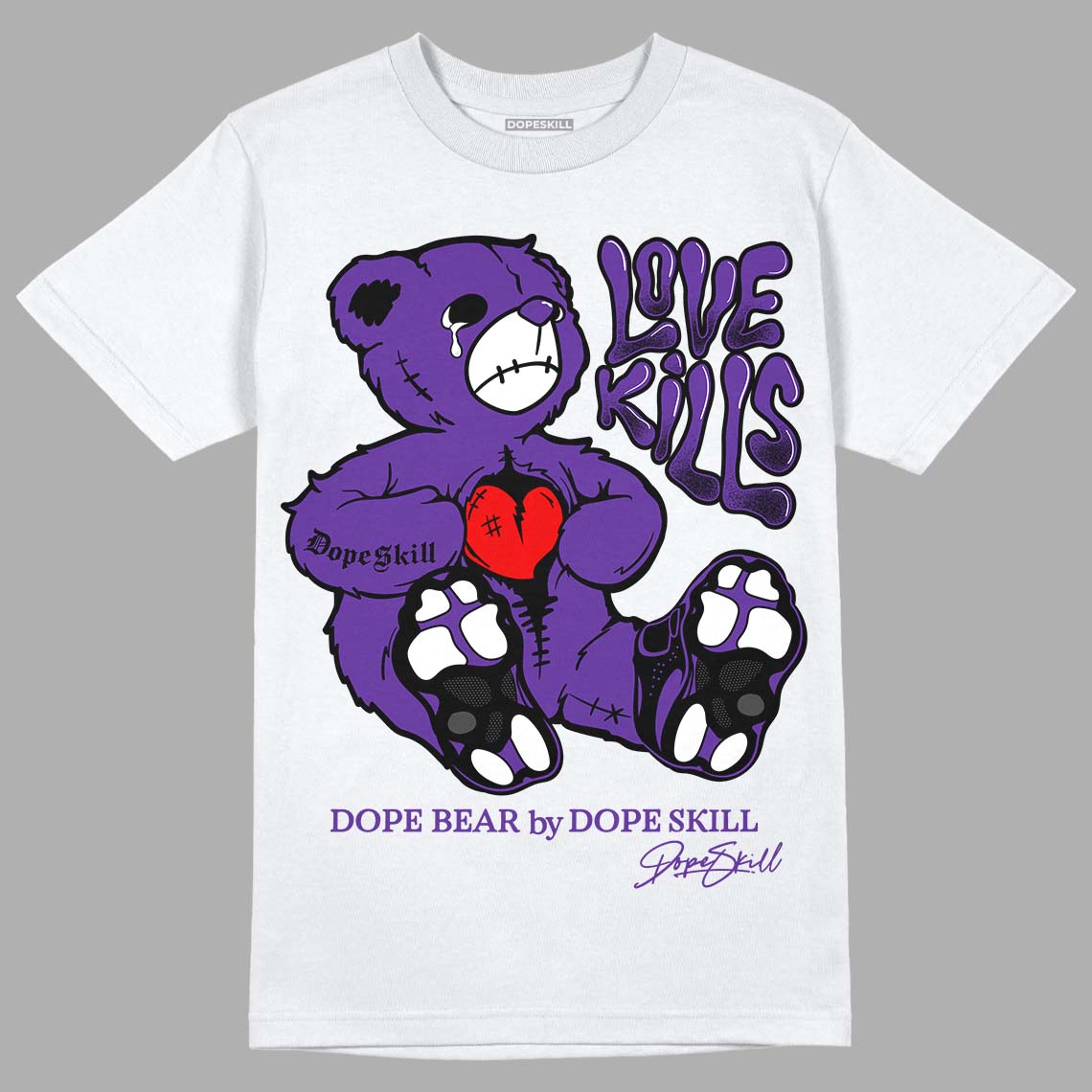 Court Purple 13s DopeSkill T-Shirt Love Kills Graphic