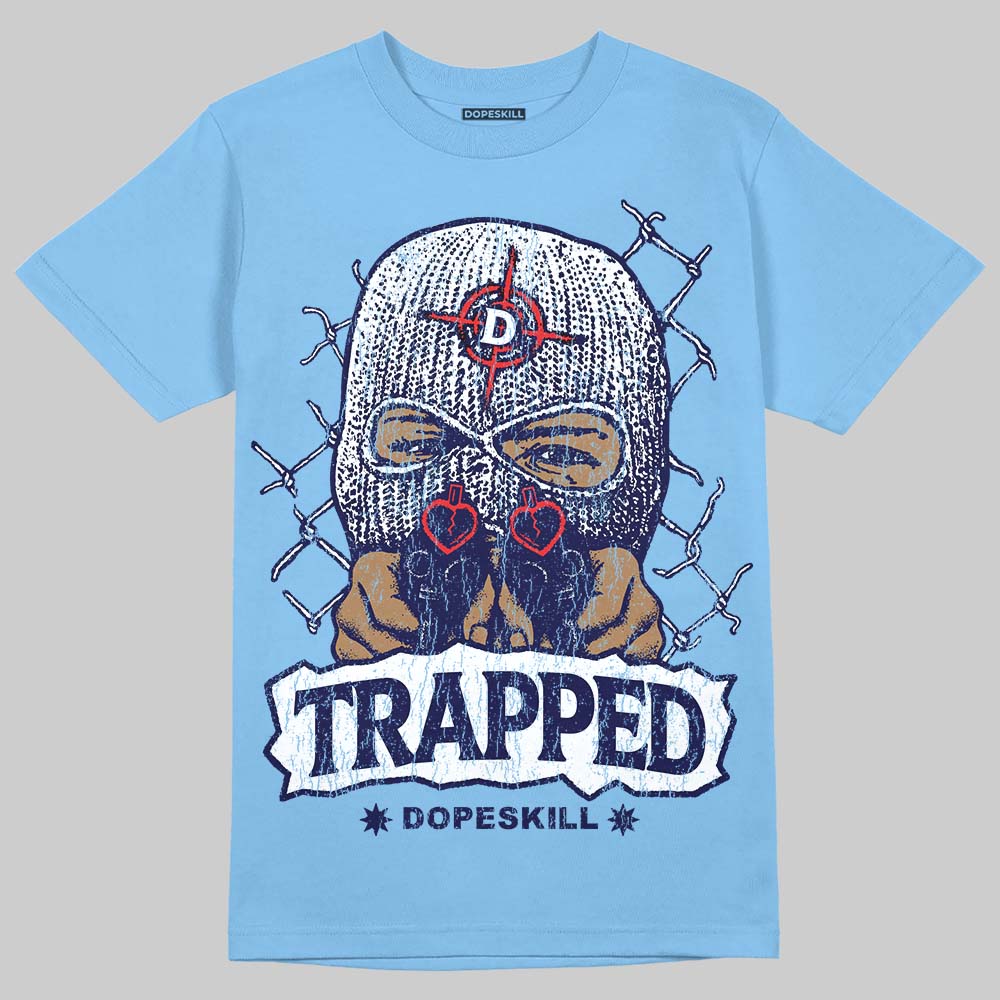 University Blue Collection DopeSkill T-Shirt New Trapped Graphic