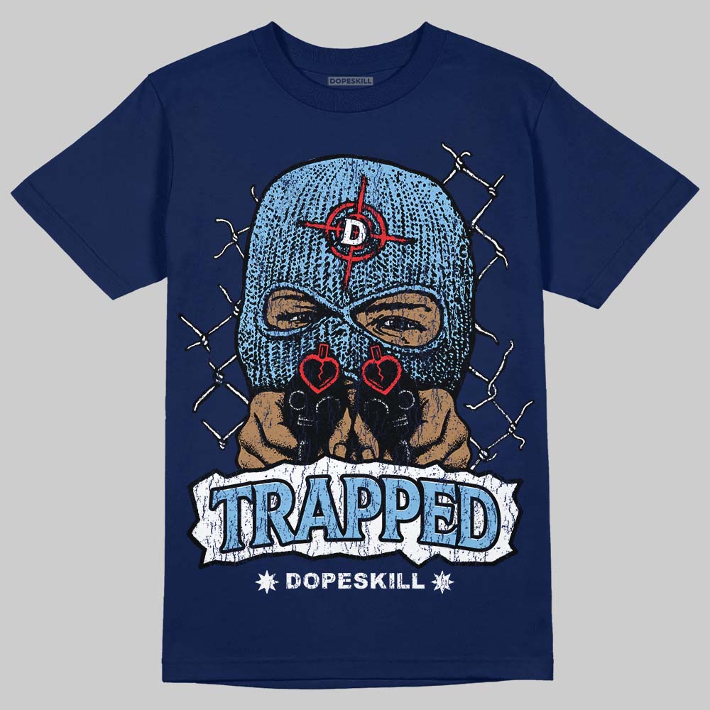 University Blue Collection DopeSkill T-Shirt New Trapped Graphic