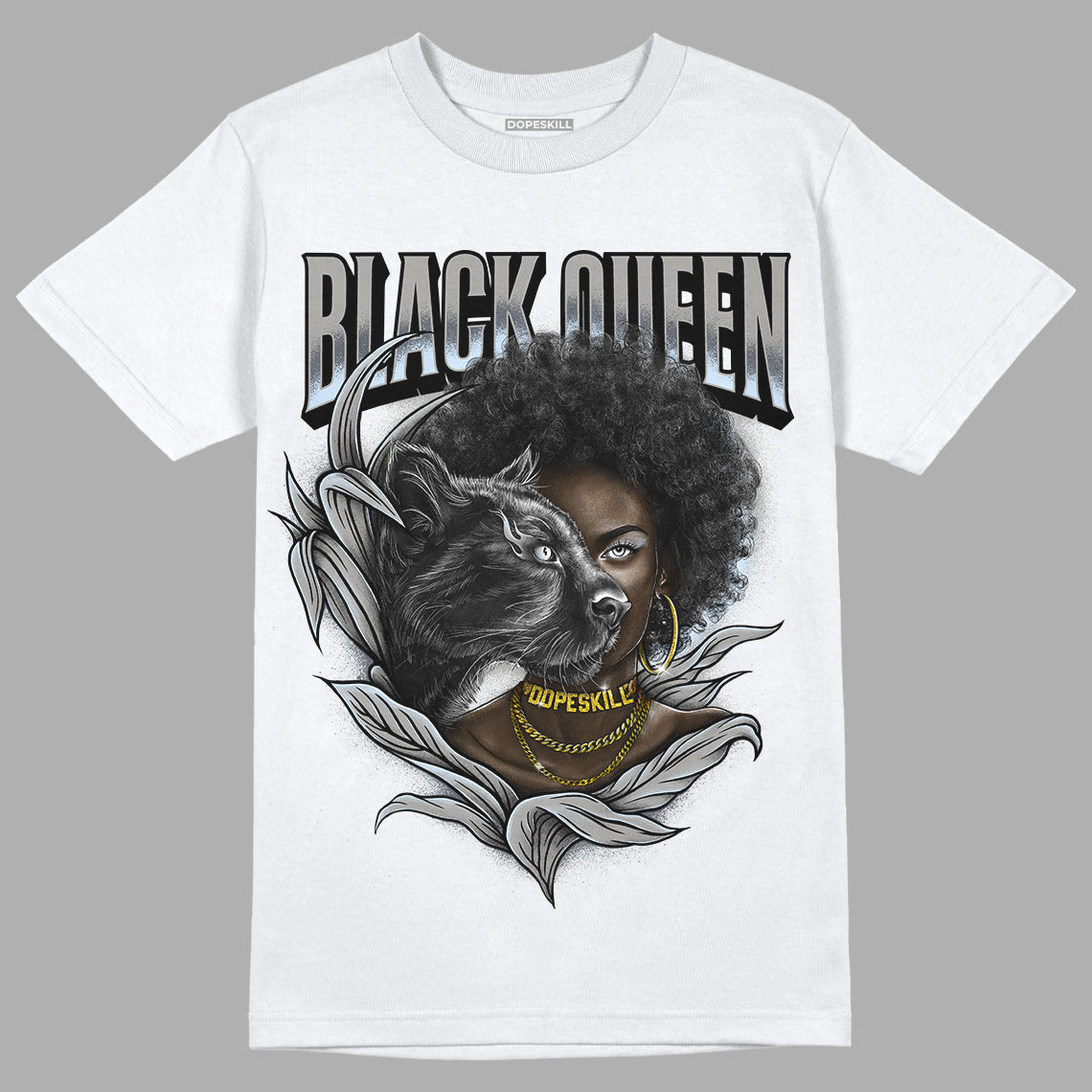 Cool Grey 6s DopeSkill T-Shirt New Black Queen Graphic