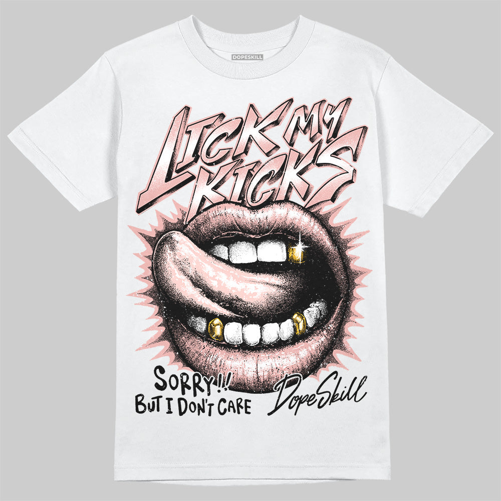 Leather Curb Glitter Pale Pink DopeSkill T-Shirt Lick My Kicks Graphic