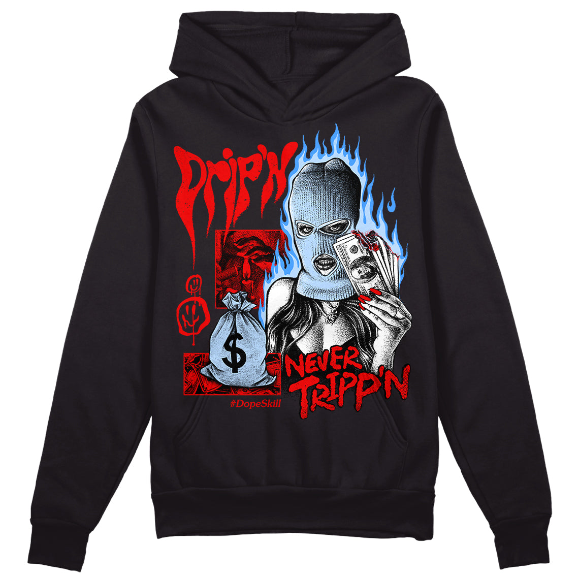 Cherry 11s DopeSkill Hoodie Sweatshirt Drip'n Never Tripp'n Graphic