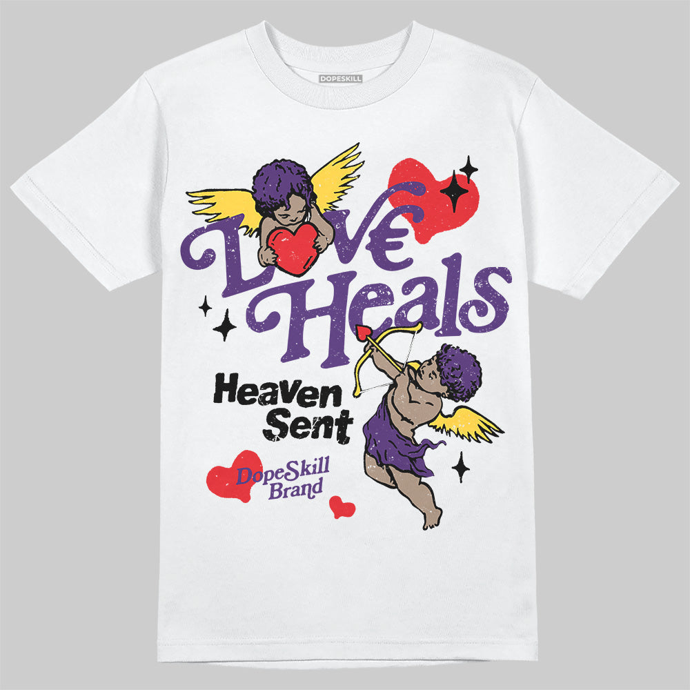 Field Purple 12s DopeSkill T-Shirt New Love Heals Graphic