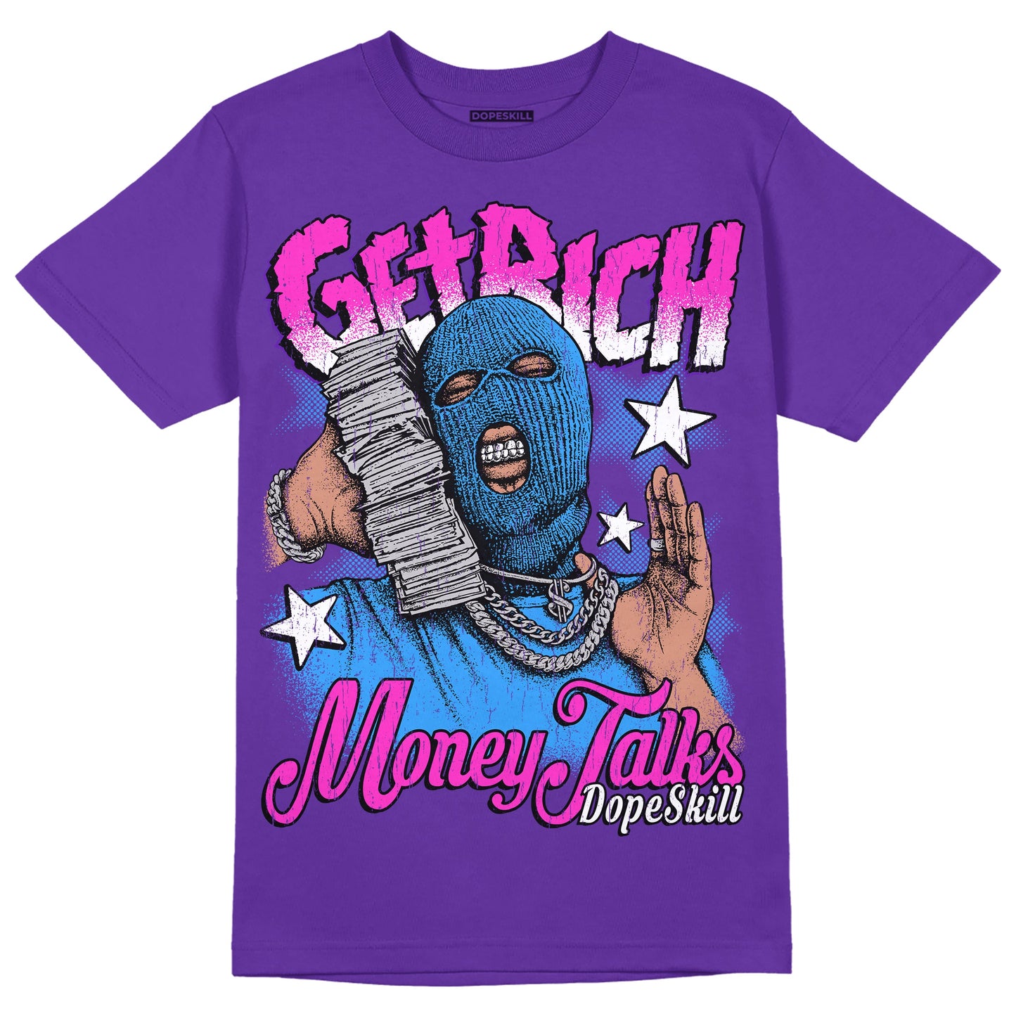Court Purple 13s DopeSkill Purple T-shirt Get Rich Graphic