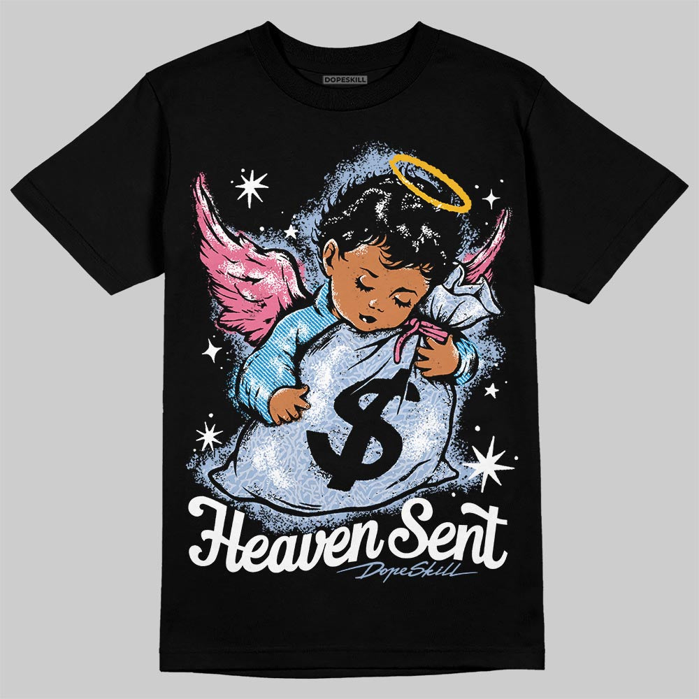 Denim Pink Glow 3s DopeSkill T-Shirt Heaven Sent Graphic