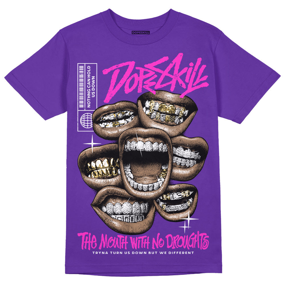 PURPLE Collection DopeSkill Purple T-shirt The Mouth With No Droughts Graphic