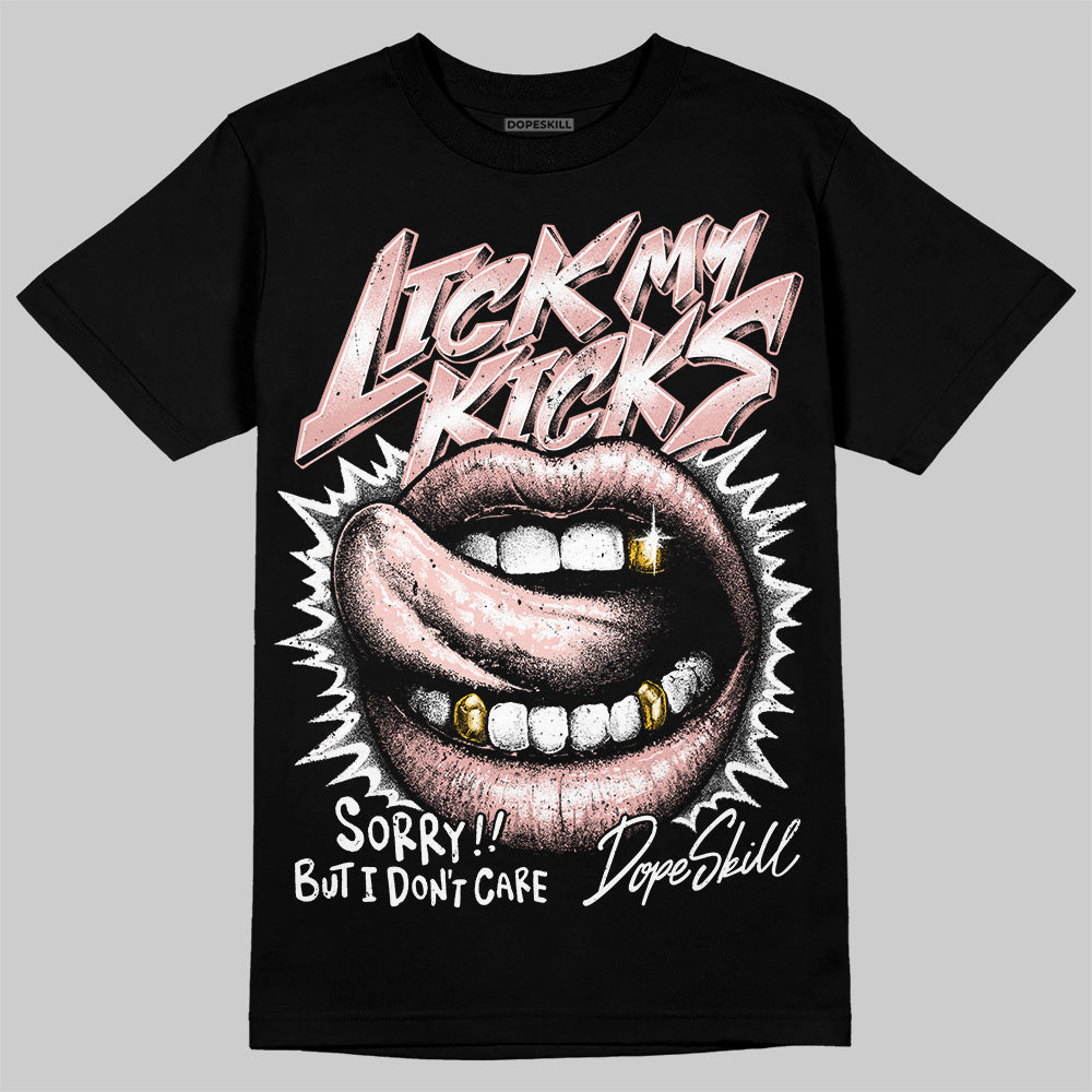 Leather Curb Glitter Pale Pink DopeSkill T-Shirt Lick My Kicks Graphic