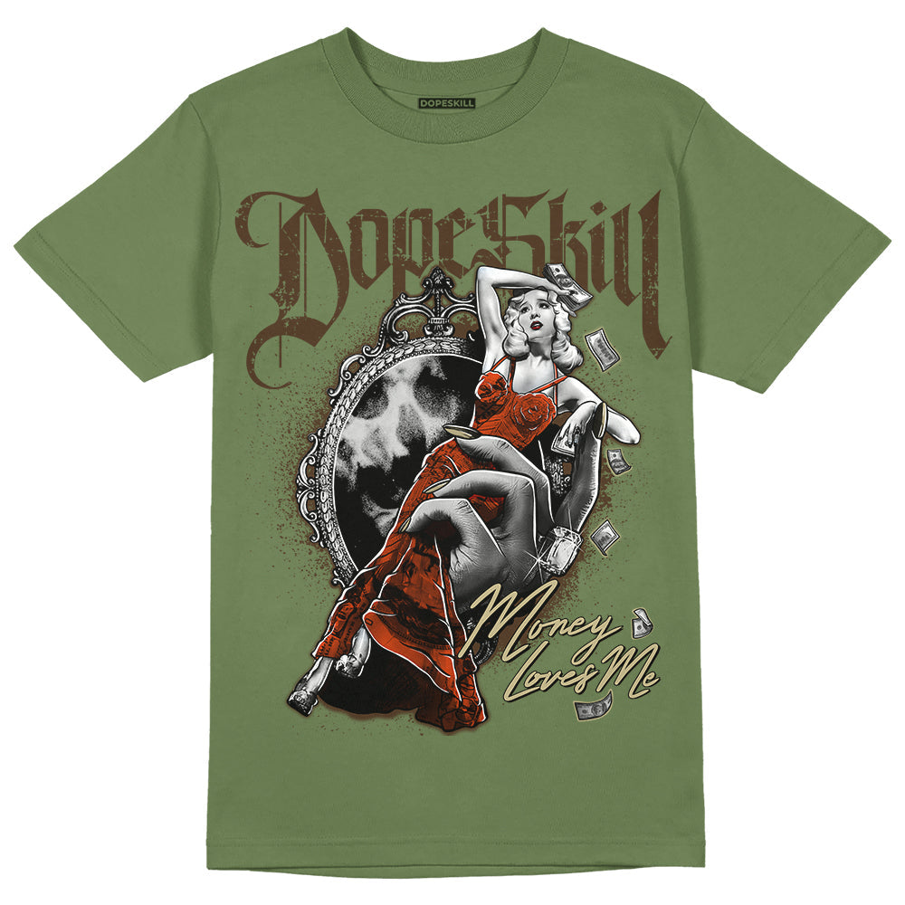 Olive Collection DopeSkill Olive T-shirt Money Loves Me Graphic
