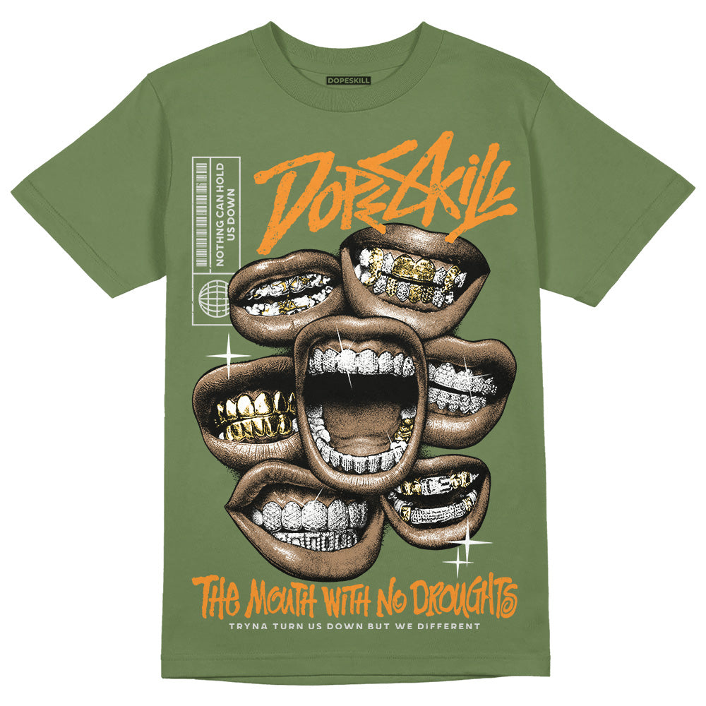 Olive 5s DopeSkill Olive T-shirt The Mouth With No Droughts Graphic