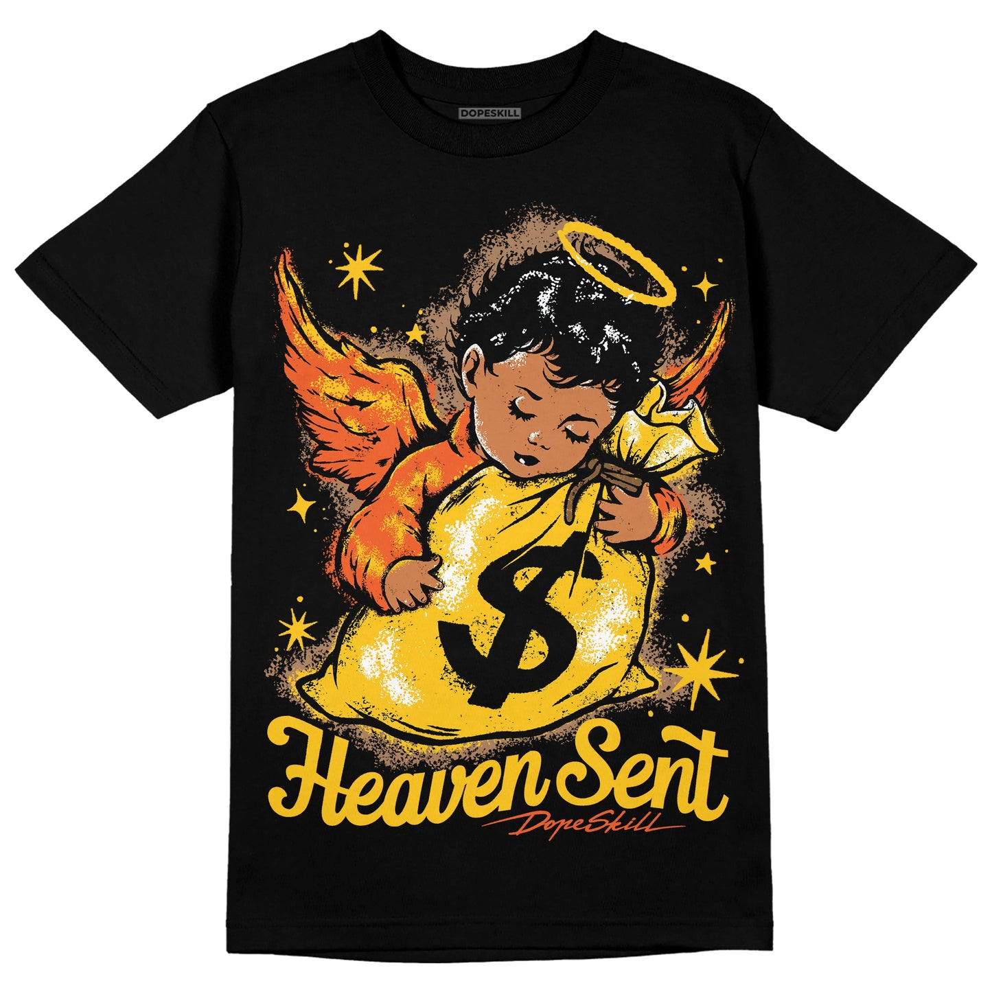 Yellow Collection DopeSkill T-Shirt Heaven Sent Graphic