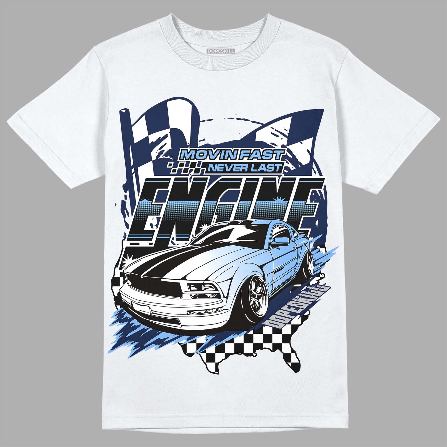 Midnight Navy 5s DopeSkill T-Shirt ENGINE Tshirt Graphic