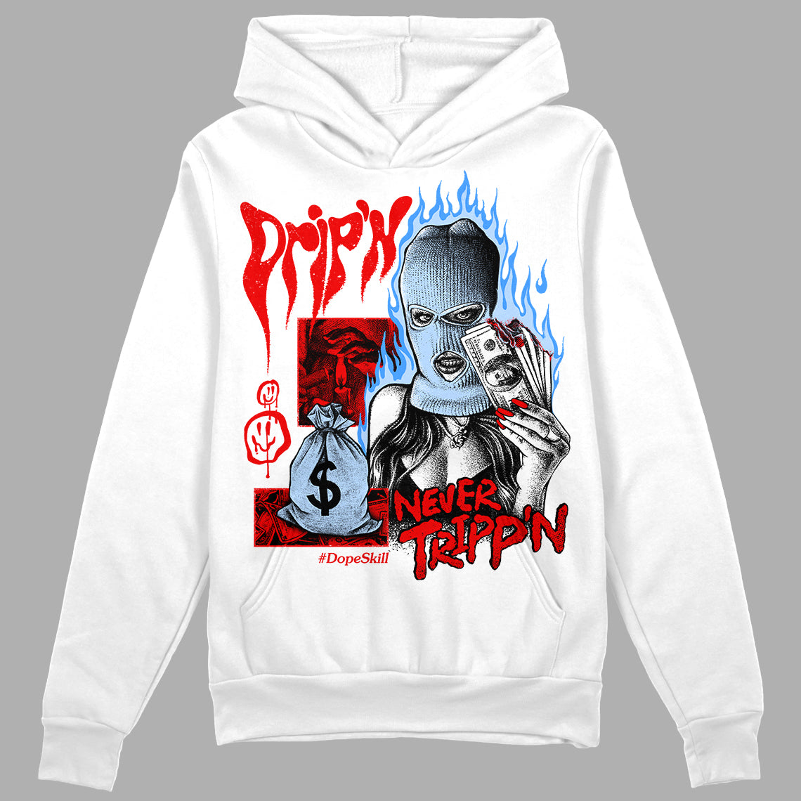 Cherry 11s DopeSkill Hoodie Sweatshirt Drip'n Never Tripp'n Graphic