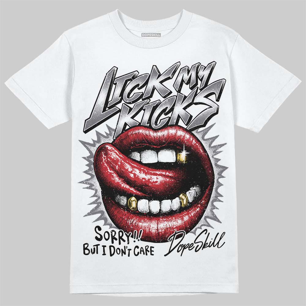 Cement Grey 3s DopeSkill T-Shirt Lick My Kicks Graphic
