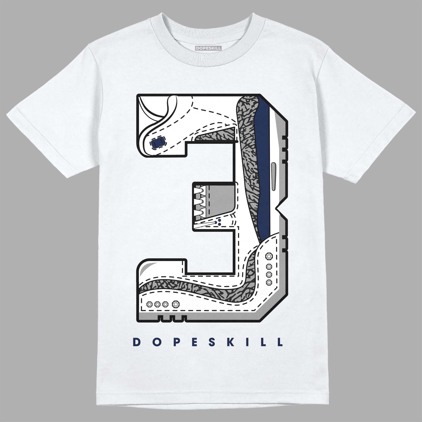 Midnight Navy 3s DopeSkill T-Shirt No.3 Graphic