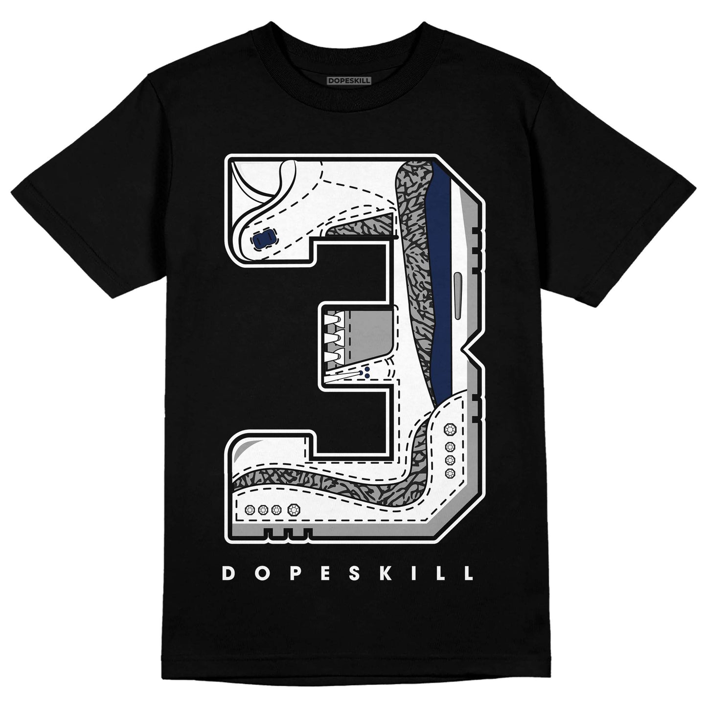 Midnight Navy 3s DopeSkill T-Shirt No.3 Graphic