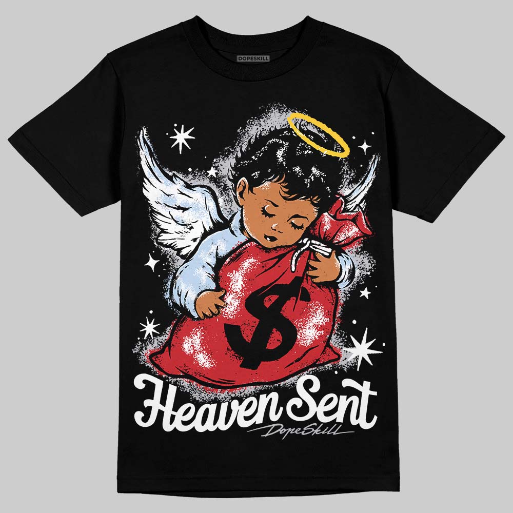 Black Metallic Reimagined 5s DopeSkill T-Shirt Heaven Sent Graphic
