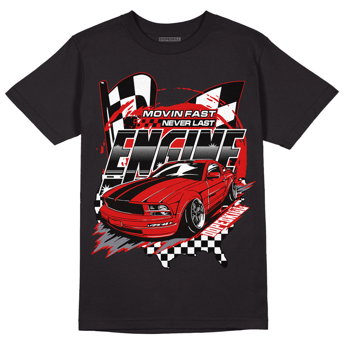 Gym Red 9s DopeSkill T-Shirt ENGINE Tshirt Graphic