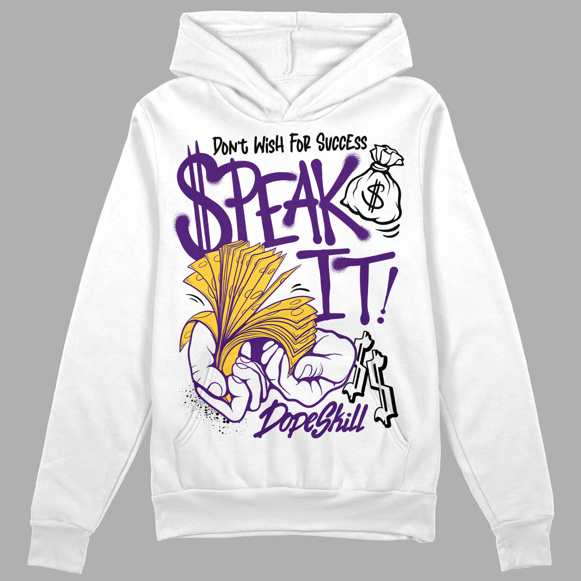 Field Purple 12s DopeSkill Hoodie Sweatshirt Speak It Graphic