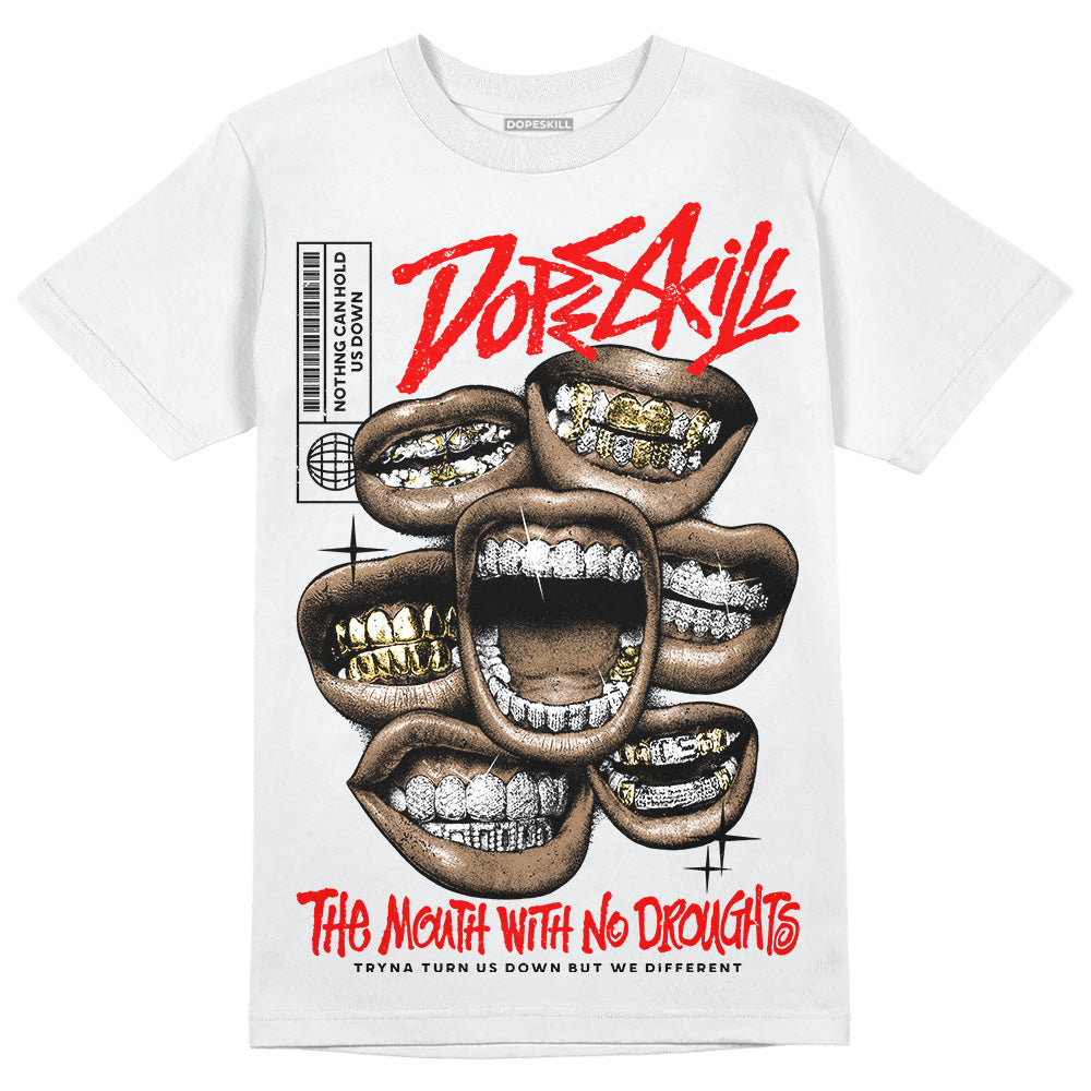 Red Collection DopeSkill T-Shirt The Mouth With No Droughts Graphic