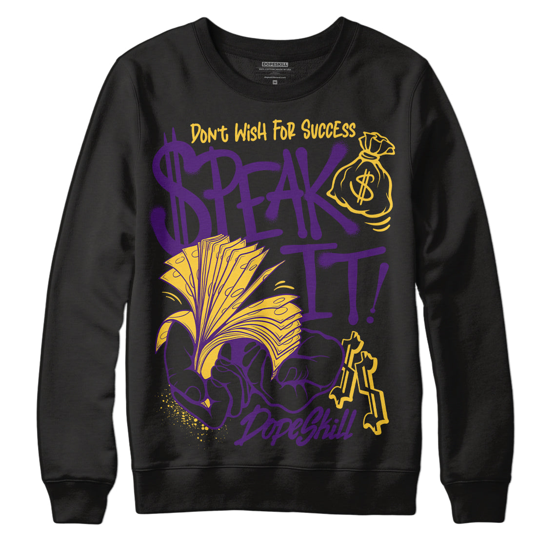 Field Purple 12s DopeSkill Sweatshirt Speak It Graphic