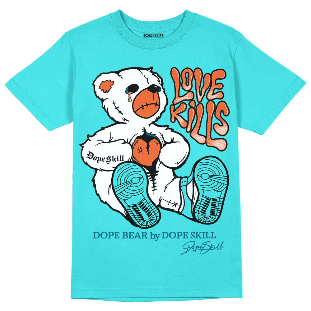 Dunk Dolphins DopeSkill Tahiti Blue T-shirt Love Kills Graphic