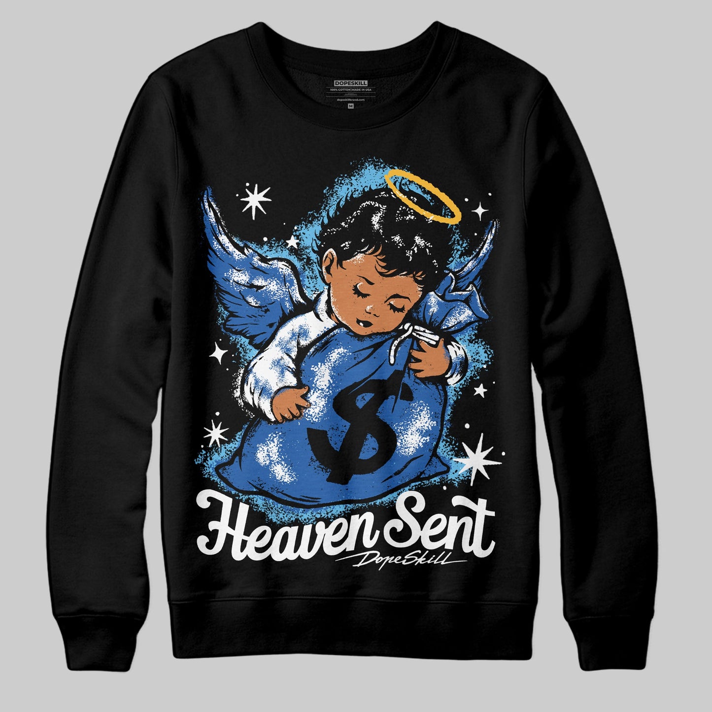 Blueberry 12s DopeSkill Sweatshirt Heaven Sent Graphic