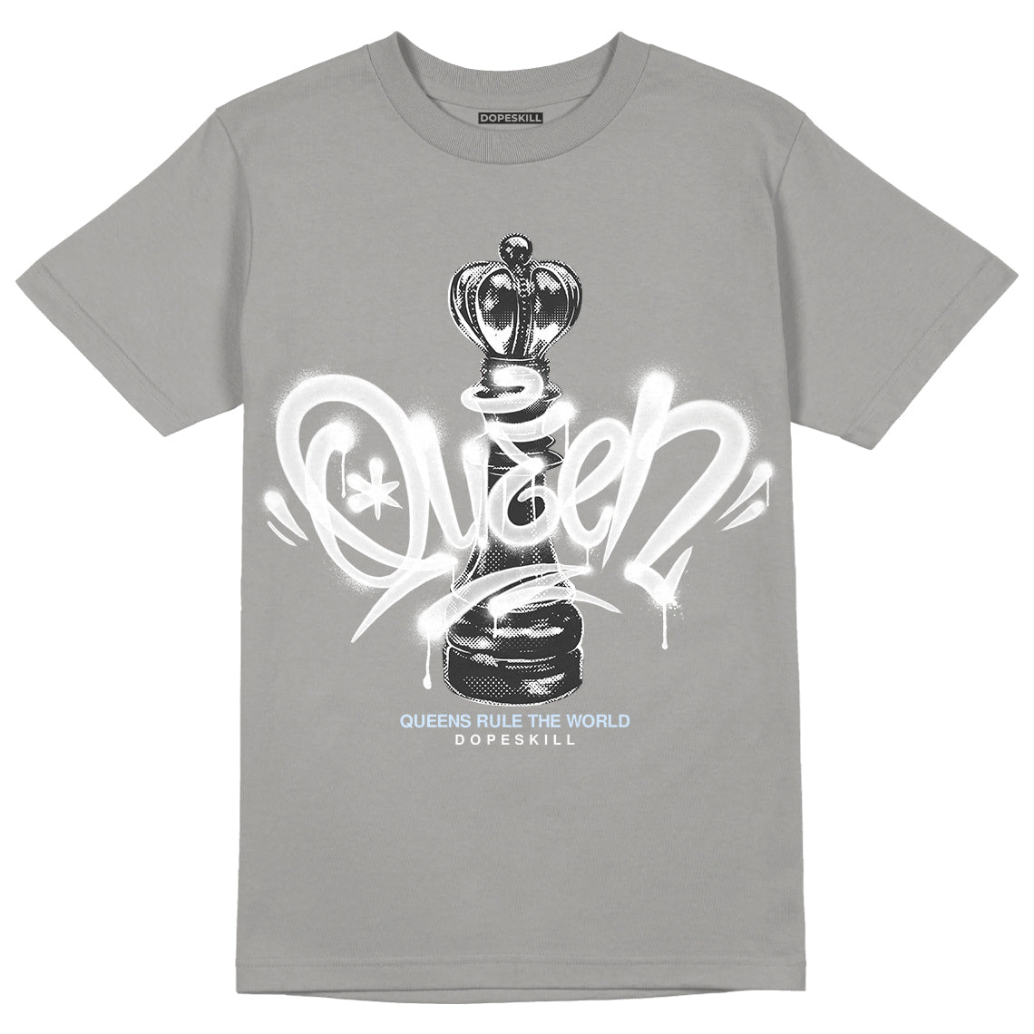 Cool Grey 11s DopeSkill Grey T-shirt Queen Chess Graphic