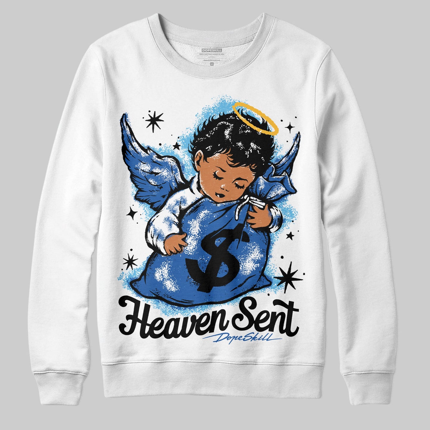 Blueberry 12s DopeSkill Sweatshirt Heaven Sent Graphic