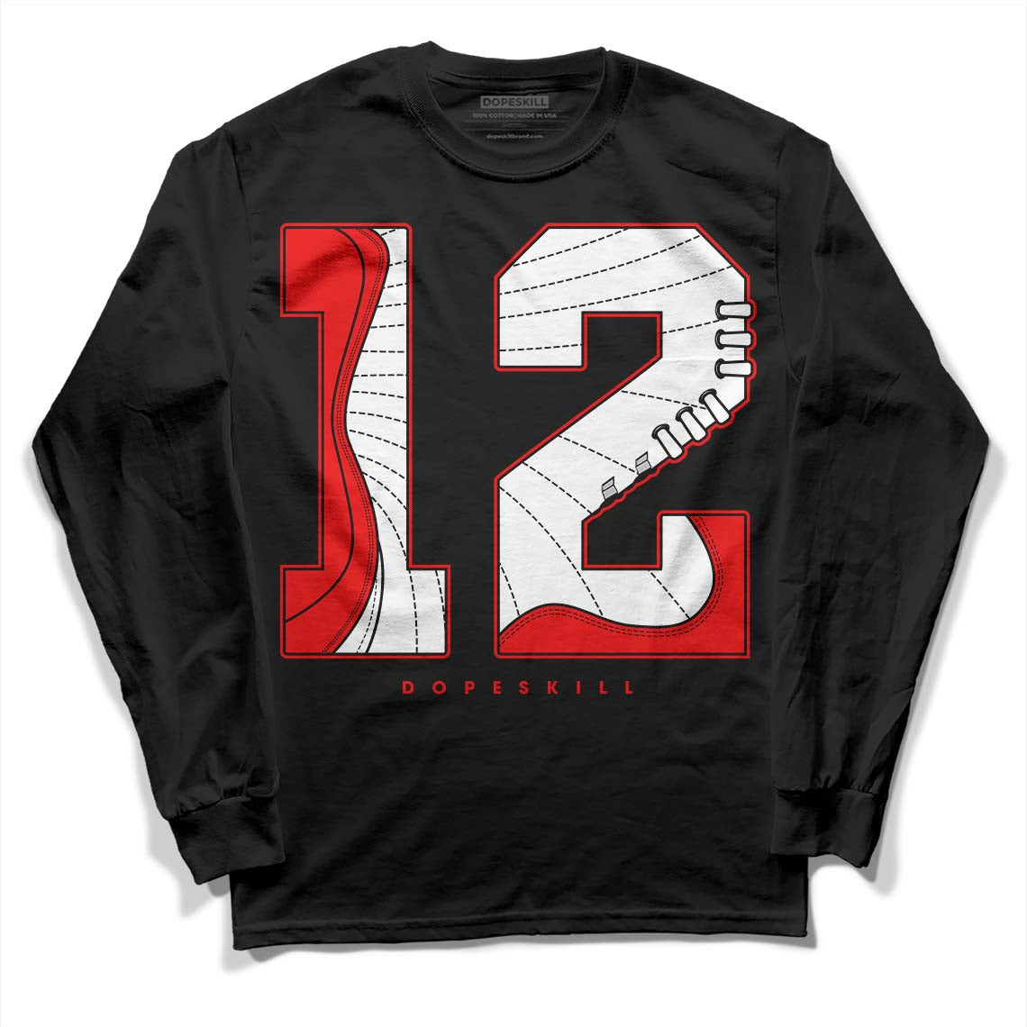 Cherry 12s DopeSkill Long Sleeve T-Shirt No.12 Graphic