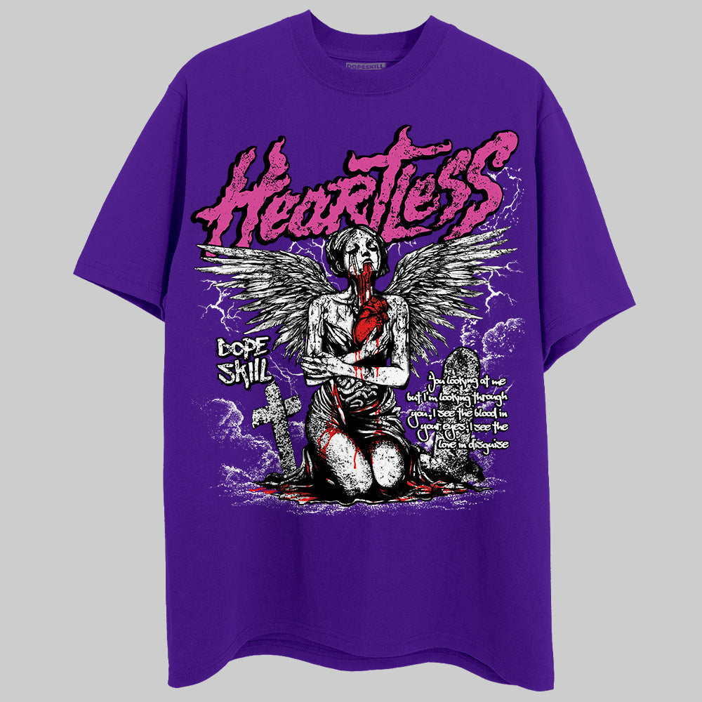 PURPLE Collection DopeSkill Purple T-shirt Heartless Graphic