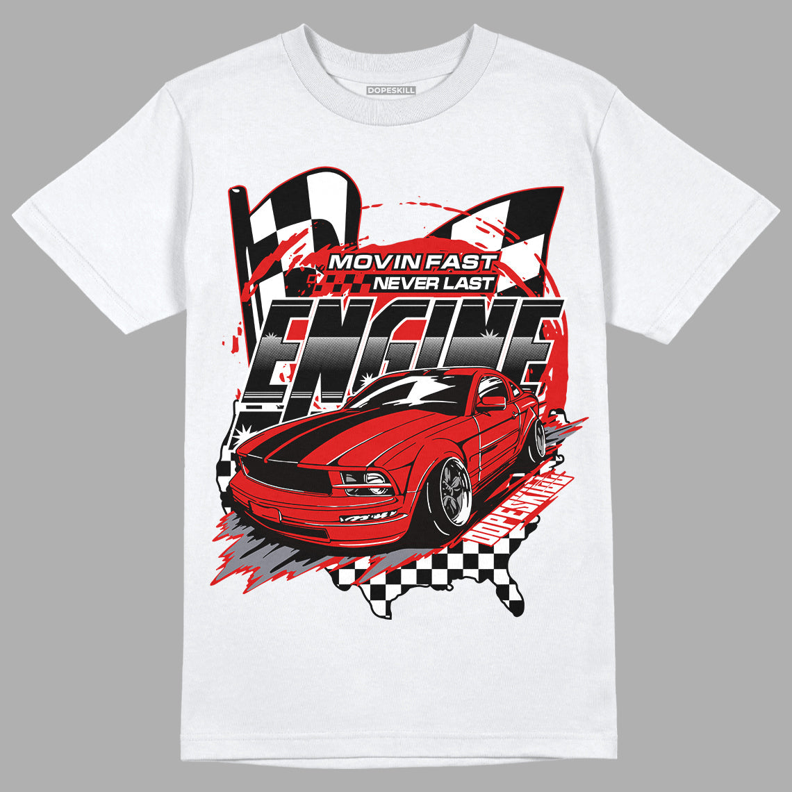 Gym Red 9s DopeSkill T-Shirt ENGINE Tshirt Graphic