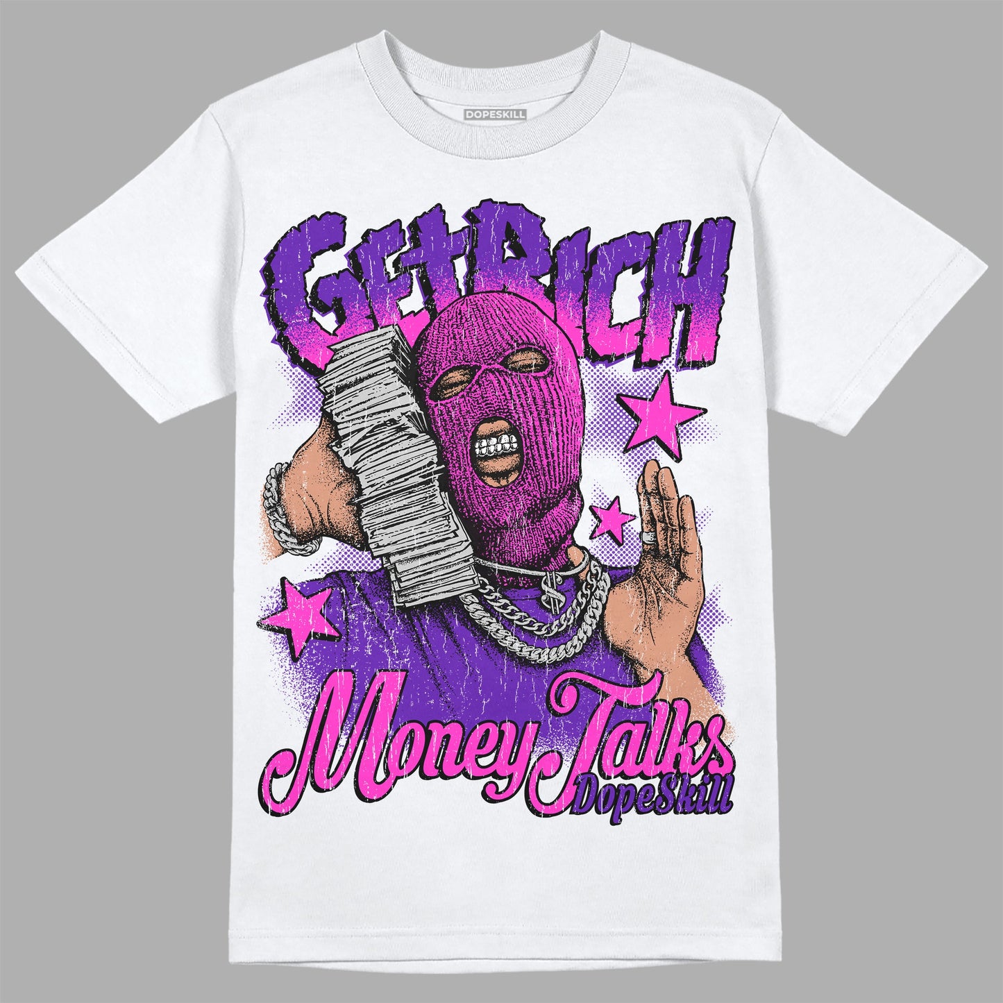 Court Purple 13s DopeSkill T-Shirt Get Rich Graphic