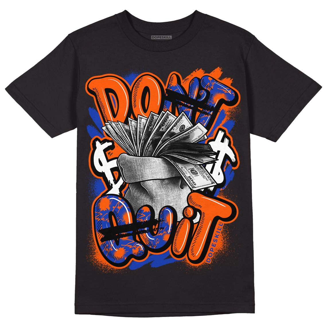 Dunk Low Futura Orange Blaze DopeSkill T-Shirt Don't Quit Graphic