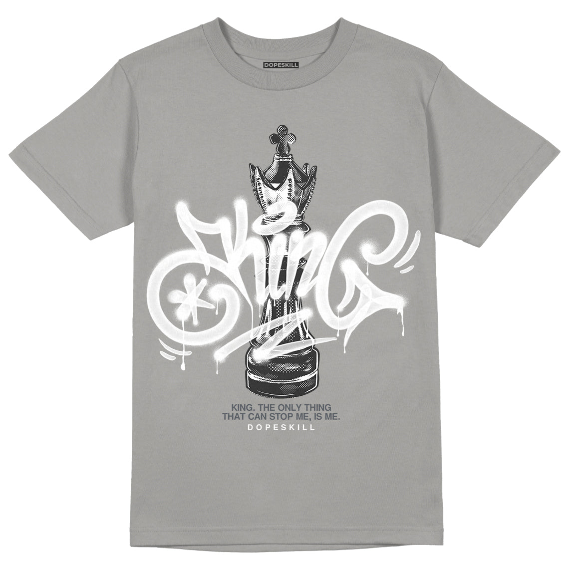 Cool Grey 11s DopeSkill Grey T-shirt King Chess Graphic