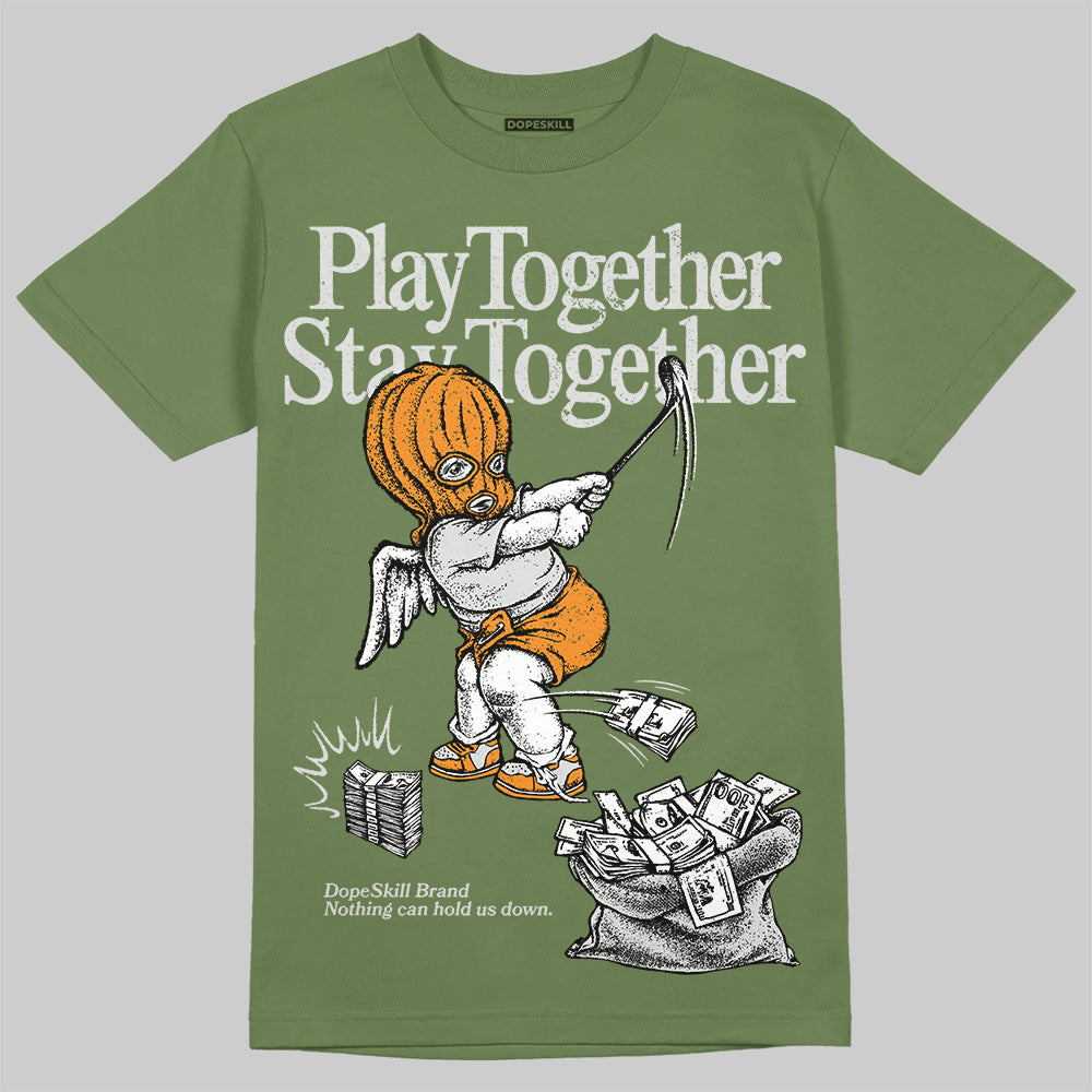 Olive 5s DopeSkill Olive T-shirt Play together, Stay together Graphic