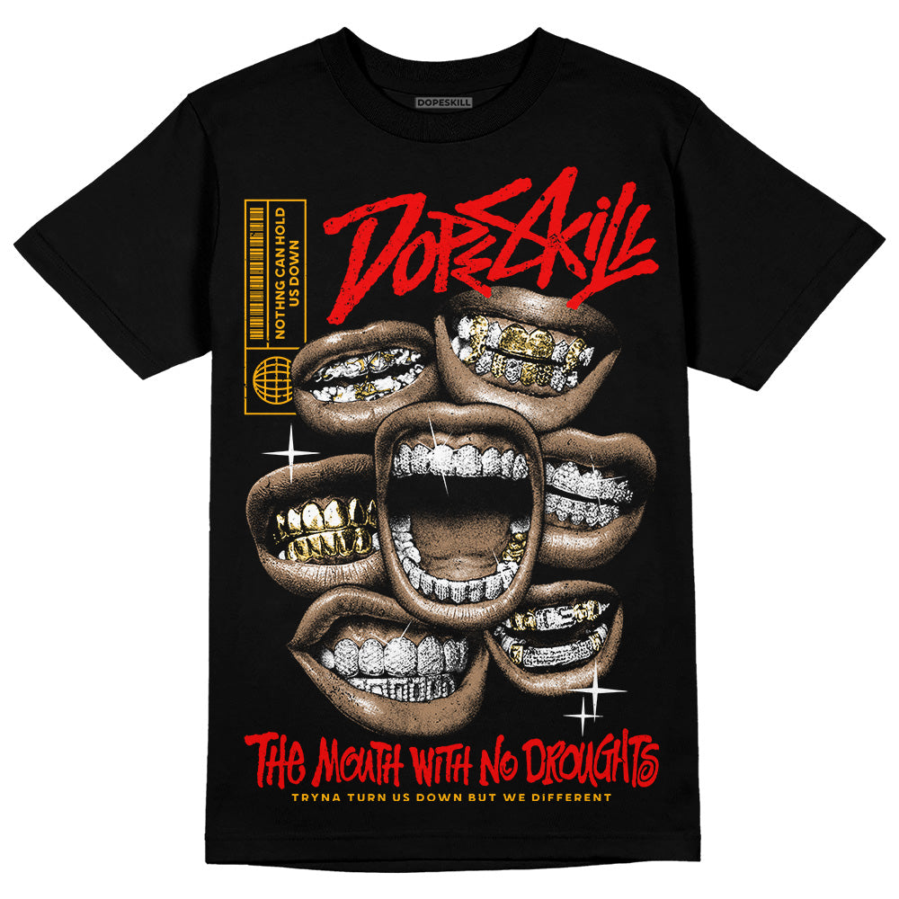 Red Collection DopeSkill T-Shirt The Mouth With No Droughts Graphic
