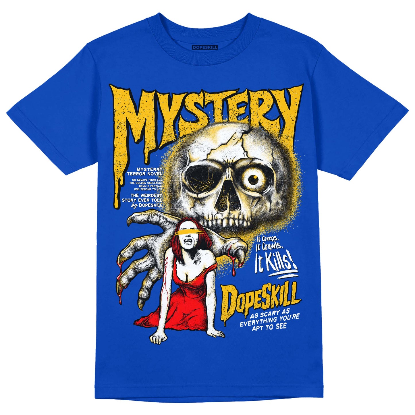 Royal Blue Collection DopeSkill Royal Blue T-shirt Mystery Ghostly Grasp Graphic