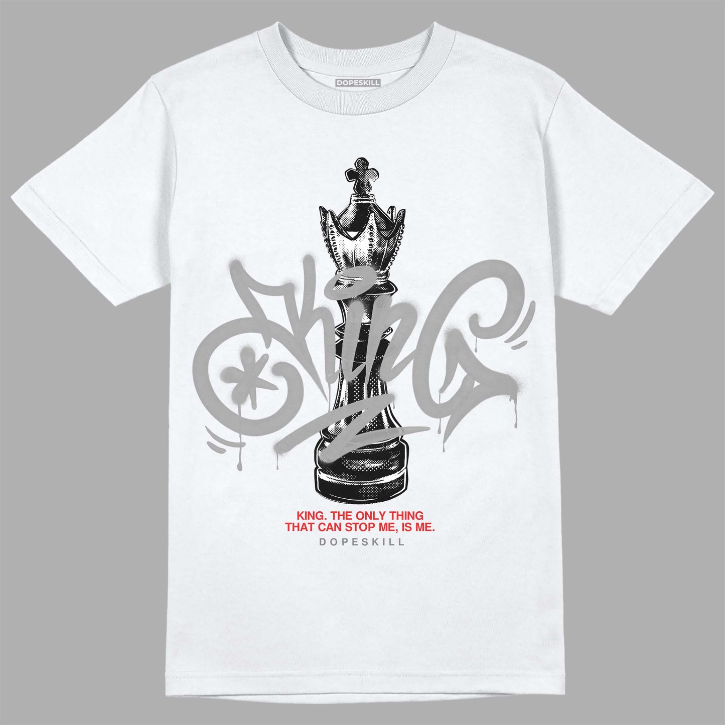 Grey Collection DopeSkill T-Shirt King Chess Graphic