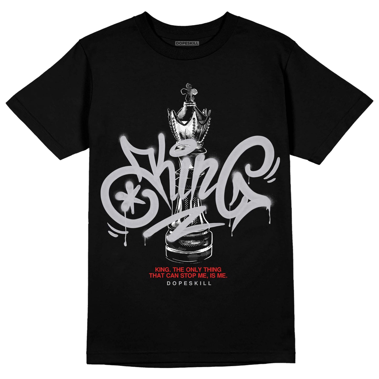 Grey Collection DopeSkill T-Shirt King Chess Graphic