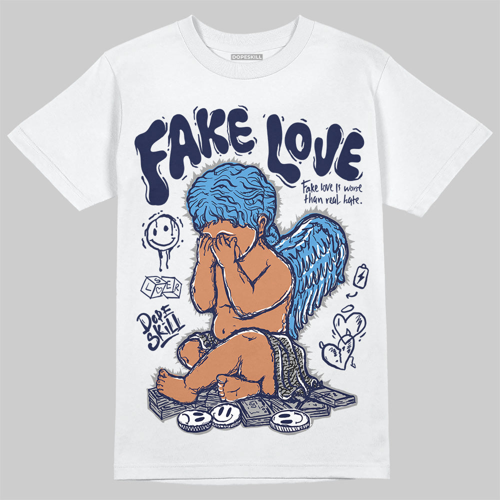Midnight Navy 3s DopeSkill T-Shirt False Love Graphic