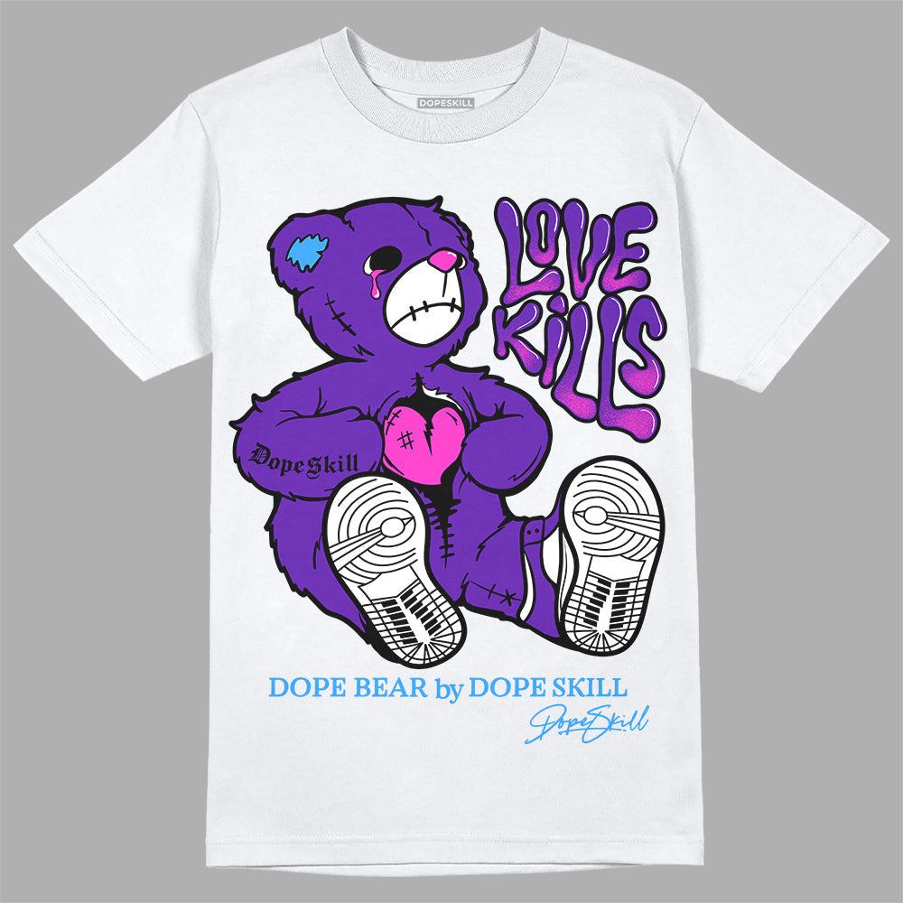 Dunk Purple Championship Court White DopeSkill T-Shirt Love Kills Graphic