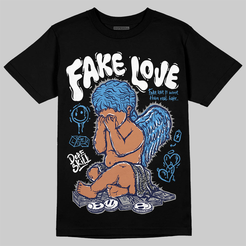 Midnight Navy 3s DopeSkill T-Shirt False Love Graphic