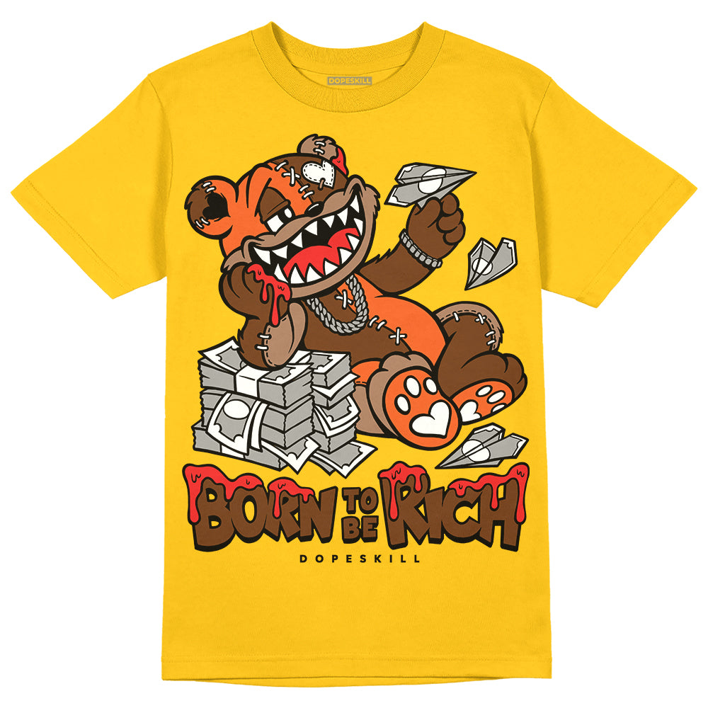 Yellow Collection DopeSkill Gold T-shirt Born To Be Rich Graphic